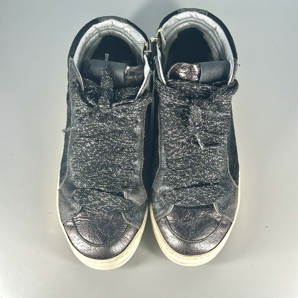 P448 Shoes Womens Size EU 36 / US 6 Black Skate Boster Mid Top Sneaker - Picture 3 of 14